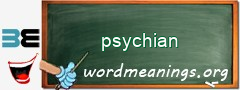 WordMeaning blackboard for psychian